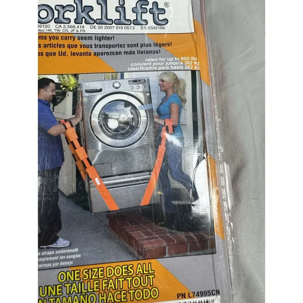 Forearm Forklift Moving Straps Orange Heavy Lifting System Up To 800 lbs NEW